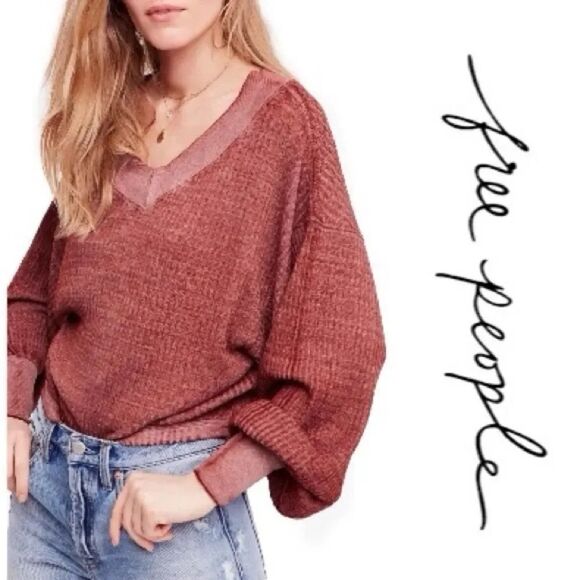 Free People Tops - Free People South Side Thermal Top size Medium in Cinnamon Rust